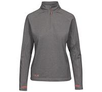 DLX Womens Antibacterial Top Theresa - Long Sleeve T-Shirt for Women, Moisture Wicking Activewear Tee, Outdoor Running Workout Hiking Tops, Ladies Tshirt Top Grey Marl