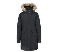 DLX Women's Bettany Waterproof Down Parka Coat with Faux Fur Hood Black XS
