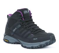DLX Womens Riona Mid Rise Waterproof Outdoor Walking Hiking Boots - Black