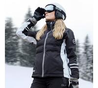 DLX Womens Ski Jacket with Adjustable Zip-Off Hood Detachable Snowskirt -