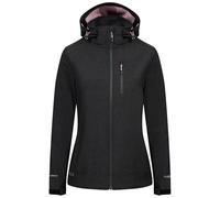 DLX Womens Zip Off Hood Softshell Jacket Lorimer Dark Grey Marl in Size - S