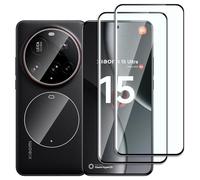 Dlxiks Pack of 2 + 2 Tempered Glass for Xiaomi 15 Ultra, Pack of 2 Screen Protectors with 2 Camera Protection, 9H Hardness, Anti-Scratch, HD Clear Screen Protector for Xiaomi 15 Ultra