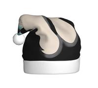 DLXW Big footprints on the beach Prints Christmas Hat for Adult Festive Celebrations as a Gift for Men and Women