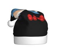 DLXW Blue bird eating cranberries Prints Christmas Hat for Adult Festive Celebrations as a Gift for Men and Women