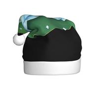 DLXW Broken diamonds on lotus leaves Prints Christmas Hat for Adult Festive Celebrations as a Gift for Men and Women