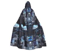 DLXW Cabin of the future adult hooded cape - 100% polyester, comfortable & durable, perfect for halloween, cosplay, costume parties, stage performances