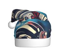 DLXW Cool Man in Outer Space Galaxy Prints Christmas Hat for Adult Festive Celebrations as a Gift for Men and Women