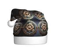 DLXW Cool Steampunk Gears Prints Christmas Hat for Adult Festive Celebrations as a Gift for Men and Women