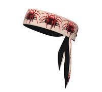 Dlxw Double-Sided Sports Headband - Sweat-Absorbing & Breathable, Suitable for Running, Yoga, Basketball, Unisex, 95% Polyester 5% Spandex Cute Little red Spider