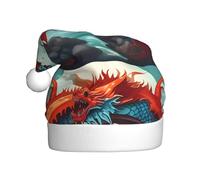 DLXW Fish leap dragon gate Prints Christmas Hat for Adult Festive Celebrations as a Gift for Men and Women