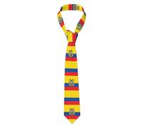 DLXW Flag of ecuador printed tie men's business formal tie