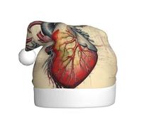 DLXW human anatomy heart chart Prints Christmas Hat for Adult Festive Celebrations as a Gift for Men and Women