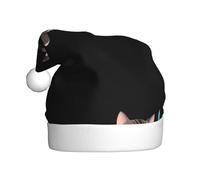 DLXW Kitten chasing dragonflies Prints Christmas Hat for Adult Festive Celebrations as a Gift for Men and Women