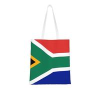 DLXW lightweight and durable recycled polyester canvas cute tote bag, tote bag, kitchen grocery bag, multi-functional portable! south africa flag shopping bag