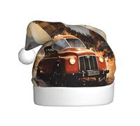DLXW London Color Taxi Prints Christmas Hat for Adult Festive Celebrations as a Gift for Men and Women