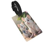 Dlxw Luggage Tags PVC Travel Bags and Luggage id Tags Travel Essentials Stand Out on Your Travels! Mother and Child Rats