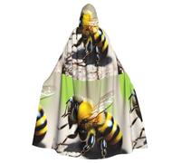 DLXW men's women's cape halloween hooded cape queen's robe costume renaissance medieval costume cute little bee