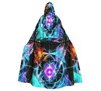 DLXW men's women's cape halloween hooded cape queen's robe costume renaissance medieval costume eight dimensional space