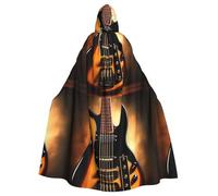 DLXW men's women's cape halloween hooded cape queen's robe costume renaissance medieval costume instrumental guitar