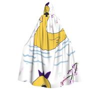 DLXW men's women's cape halloween hooded cape queen's robe costume renaissance medieval costume little yellow duck