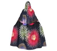 DLXW men's women's cape halloween hooded cape queen's robe costume renaissance medieval costume splendid fireworks