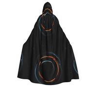 DLXW mysterious cosmic black holes hooded cape for men and women