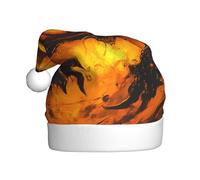 DLXW Pumpkin monster in the fire Prints Christmas Hat for Adult Festive Celebrations as a Gift for Men and Women