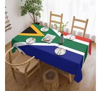 DLXW South African Flag Rectangular Waterproof Polyester Tablecloth 54x72in