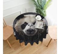DLXW Table Cloth for Round Table Panda in The Water
