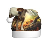 DLXW Tame Beagle Prints Christmas Hat for Adult Festive Celebrations as a Gift for Men and Women