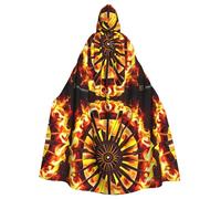 DLXW Turning the flame adult hooded cape - 100% polyester, comfortable & durable, perfect for halloween, cosplay, costume parties, stage performances