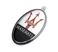 DLXYZML Black Emblem Front Rear Set for Maserati Quattroporte 2016 2017 2018 2019,Logo Letter Replacement Grille Trunk Badge Sticker ABS Electroplating Tuning Decor Car Exterior Accessories