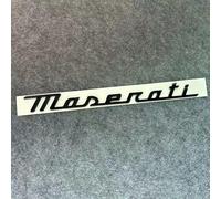 DLXYZML Black Emblem Front Rear Set for Maserati Quattroporte 2020 2021 2022 2023 2024 2025,Logo Letter Replacement Grille Trunk Badge Sticker ABS Electroplating Tuning Decor Car Exterior Accessories