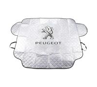 DLXYZML Car Windscreen Cover for Peugeot 107 2008-2014,Aluminium Foil with Logo Car Front Window Sunshades Frost Guard for Cars Snow Ice Frost Sun UV Dust Water Resistent Vehicles All Weather