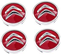 DLXYZML Set of 4 Car Hub Centre Caps for Citroen DS3 Cabriolet,ABS Wheel Hub Caps Wheel Center Cover Waterproof DustProof Wear Resistant Sunscreen AutoDecor Accessories,Red