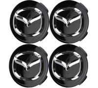DLXYZML Set of 4 Car Hub Centre Caps for Mazda MX-5 NC,ABS Wheel Hub Caps Wheel Center Cover Waterproof DustProof Wear Resistant Sunscreen AutoDecor Accessories,Black