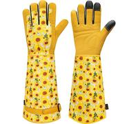DLY Gardening Gloves for Women, Gardening Gifts for Ladies, Yellow, Medium