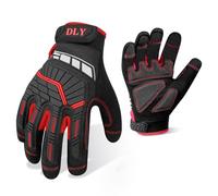 DLY Heavy Duty Mechanics Impact Protection Safety Work Gloves for Men | TPR anti-vibration shock absorption, reliable safety guard, wear resistant, soft comfortable, touch screen functional