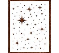DLY Lifestyle Large Star Stencil (12x16 Inch) - Twinkle Star Wall Stencil for Painting on Wood, Canvas, Tile, Fabric and Furniture - Reusable and Easy to Use Paint Stencils for Home Decor