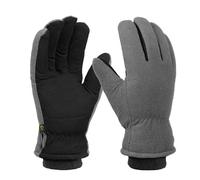 DLY Thermal Winter Gloves for Men Women - Windproof & Waterproof Warm Cycling Gloves with Thinsulate, Triple Protection for Running, Skiing, Hiking and Driving, Grey, M