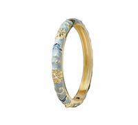 DLYFNVEV Multi-Colors Chunky Vintage Cloisonne Indian Bracelet Plated Flower Enameled Hinged Open Cuff Bangles Trendy Cute Traditional Handicraft Ethnic Jewelry Gift, Regular, no gemstone