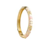 DLYFNVEV Multi-Colors Chunky Vintage Cloisonne Indian Bracelet Plated Flower Enameled Hinged Open Cuff Bangles Trendy Cute Traditional Handicraft Ethnic Jewelry Gift, Regular, no gemstone