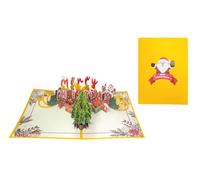 DLYMXGC Christmas Tree Music Playing Pop Up Happy Birthday Greeting Card with LED Light, ideal celebration gift for Friendship, Love, Anniversary, Special Moments, Birthday, Holiday