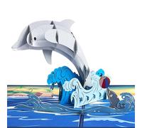 DLYMXGC Dolphin Pop Up Cards, 3D Greeting Cards with Blank Note Card & Envelope, ideal celebration gift for Friendship, Love, Anniversary, Special Moments, Inspirational, Birthday, Holiday, Party