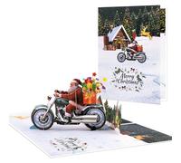 DLYMXGC Snowmobile Marry Christmas Pop Up 3D Greeting Card with Blank Note & Envelope Adventurous Celebration Gift for Friendship,Love,Anniversary,Special Moments,Christmas,Birthday,Holiday & Party