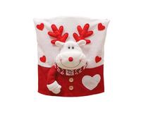 DLZFUDTY Christmas Chair Covers,Xmas Chair Covers Christmas Santa Claus 3D Plush Doll Dining Set Table Stool Festive Home Decor(C)
