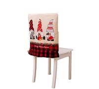 DLZFUDTY Christmas Chair Covers,Xmas Chair Covers The Christmas Decoration Santa Claus Skirt Print Chair Cover Reusable Home Decor Red Seat Dining(C)