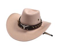 DLZFUDTY Cowboy Hat,Cowboy Hat Women Western Cowboy Hats Vintage Big-edge Gentleman Cowgirl Jazz Hat Holidays Party Cosplay(L)