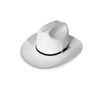 DLZFUDTY Cowboy Hat Vintage Western Cowboy Hat For Men's Gentleman Lady Cowgirl With Leather Wide Brim Cloche Hombre(WHITE)
