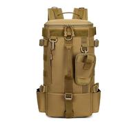 DLZFUDTY Fishing Bag,Fishing Backpack Fishing Backpack Tackle Bag with Rod Holders Fish Equipment Storage Camping Hiking Outdoor Multifunctional(Khaki)